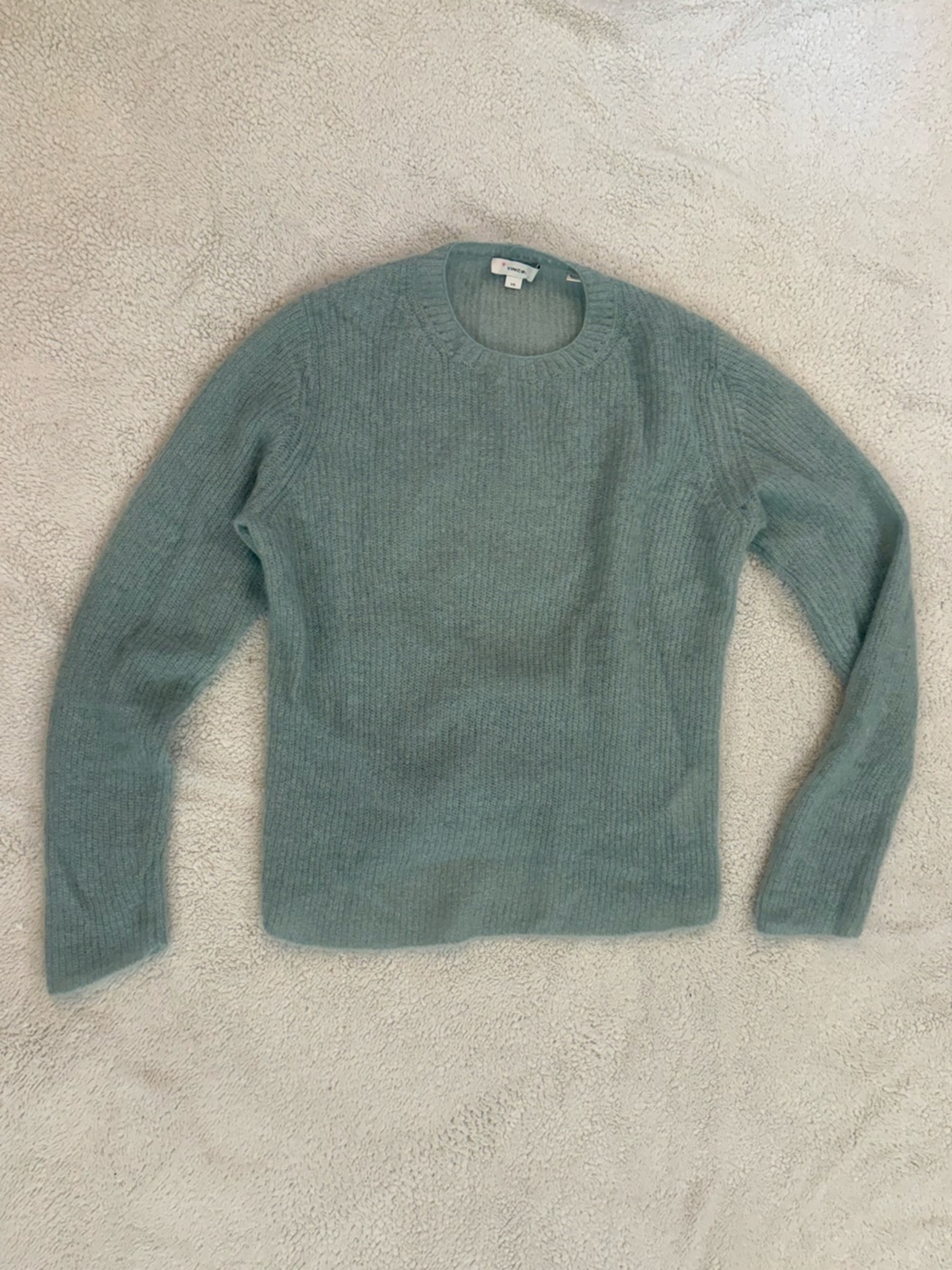 Vince women's lightweight Alpaca /Mohair knit crewneck sweater in Sage Green